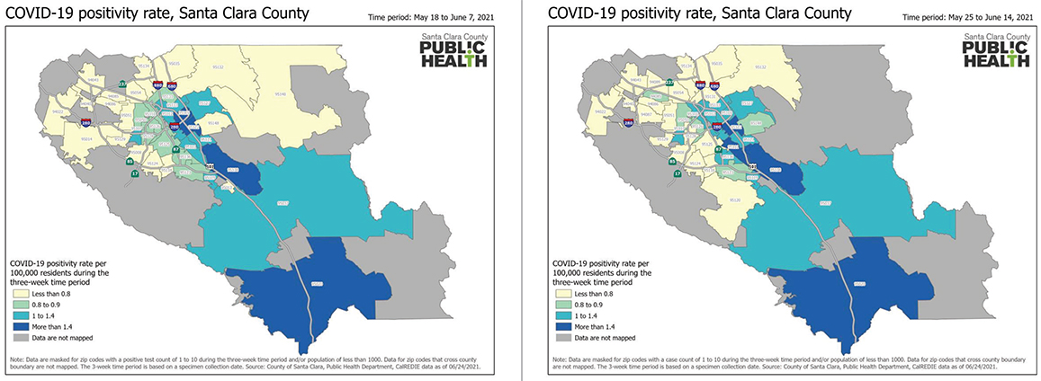 Map of Positivity Rate by Zip Code